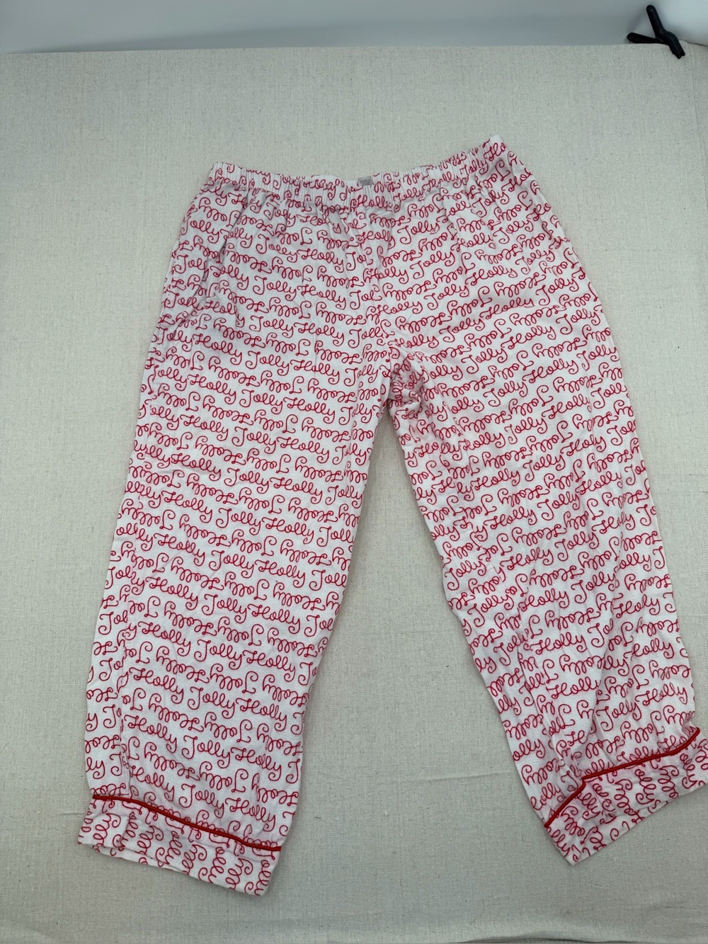 ND Intimates White & Red Script Pajama Pants - Unbranded
